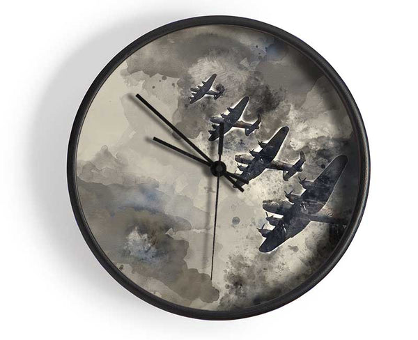 Raf Bombers In Flight Clock - Wallart-Direct UK