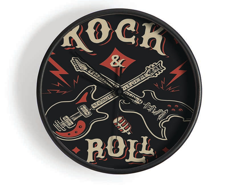 Rock And Roll Guitars Clock - Wallart-Direct UK