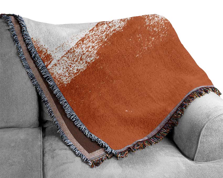 Orange Wash Woven Blanket