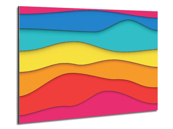 The Curve Rainbow Lines Metal Print