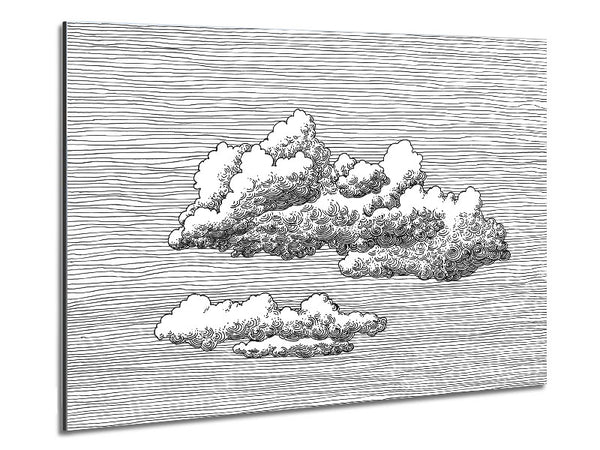 Linien hinter den Wolken