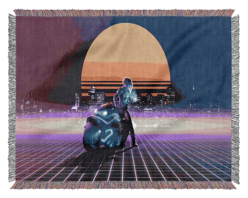 The Future Motorbike Woven Blanket