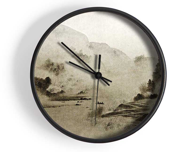 Washed Out Path Through The Valley Clock - Wallart-Direct UK