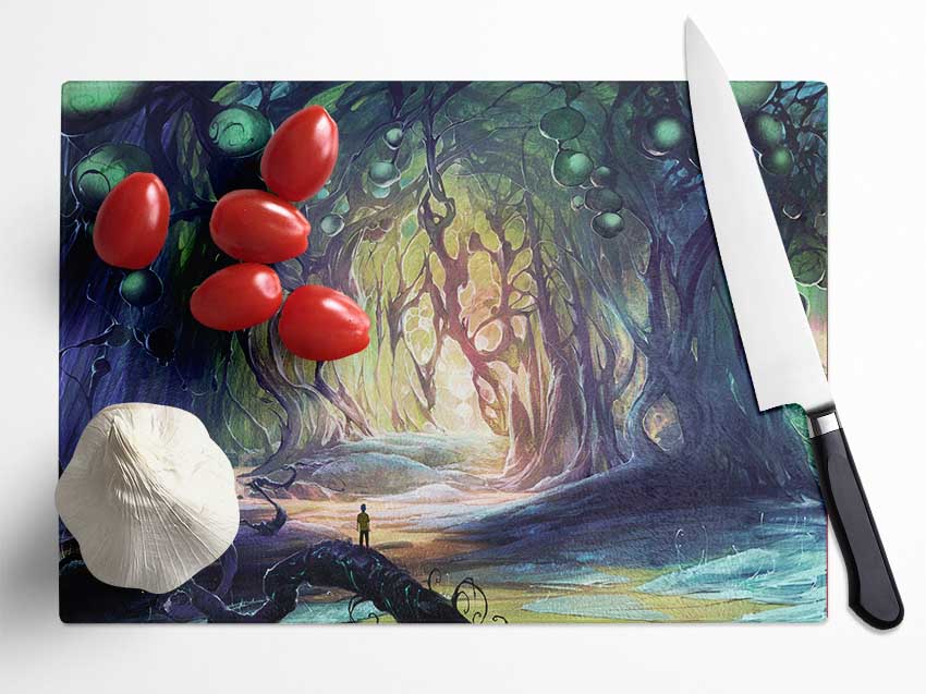 Morbid Forest Glass Chopping Board