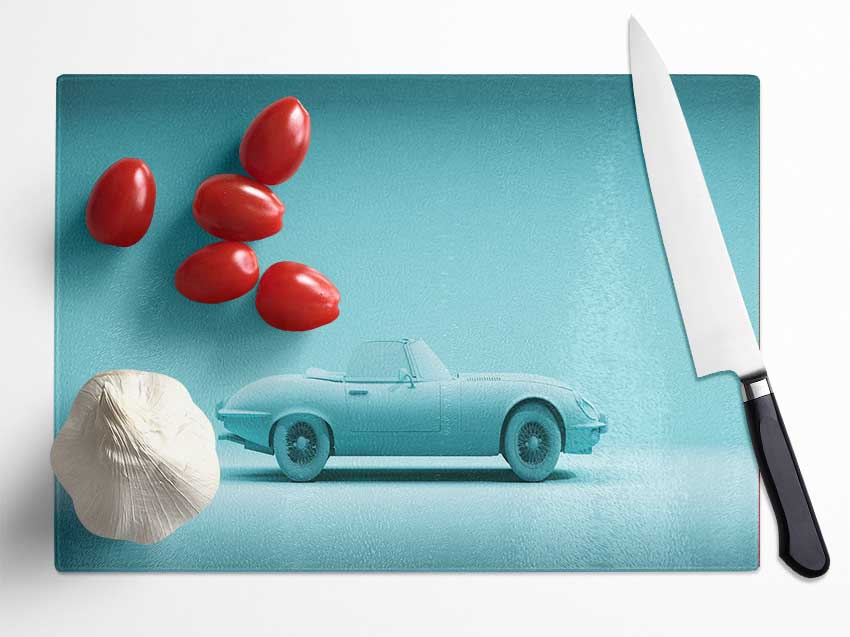 E-Type Jaguar Classic Glass Chopping Board