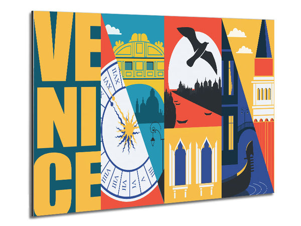 Venice Graphic Metal Print