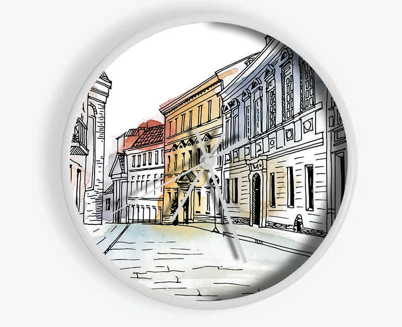 The Streets Of Milan Clock - Wallart-Direct UK
