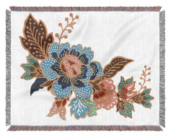 Indian Flower Beauty Woven Blanket