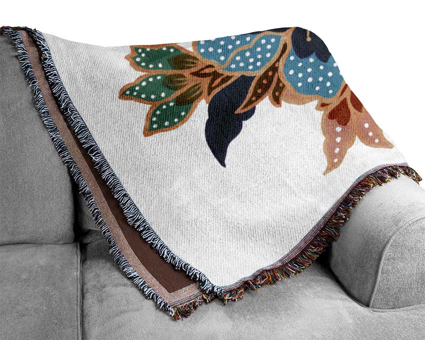 Indian Flower Beauty Woven Blanket
