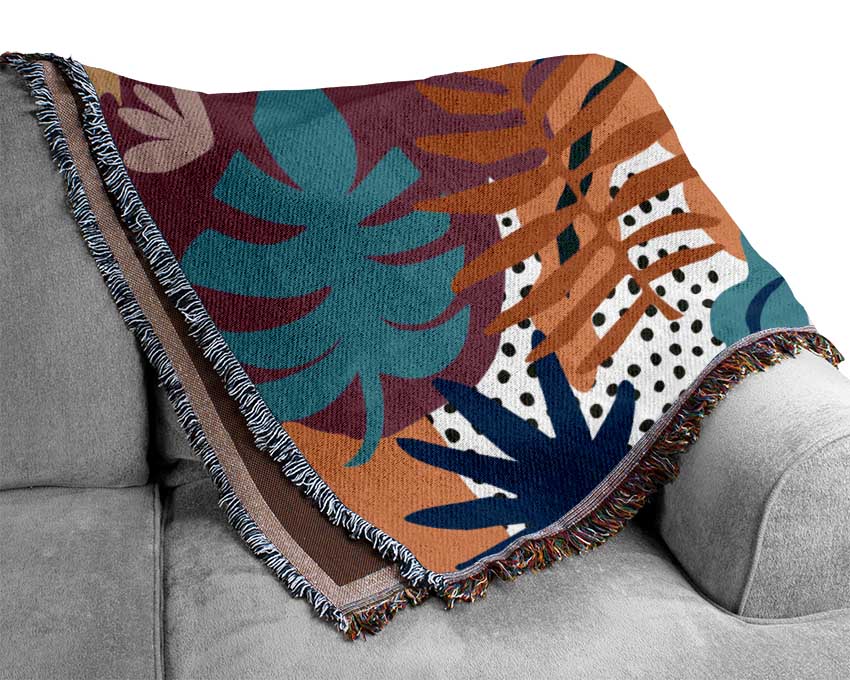 Stunning Summer Leaves Woven Blanket