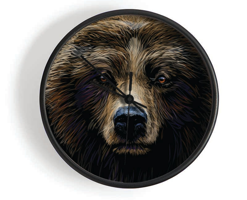 Big Scary Bear Face Clock - Wallart-Direct UK