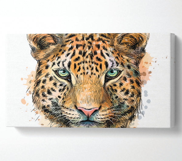 Leopard Face Watercolour