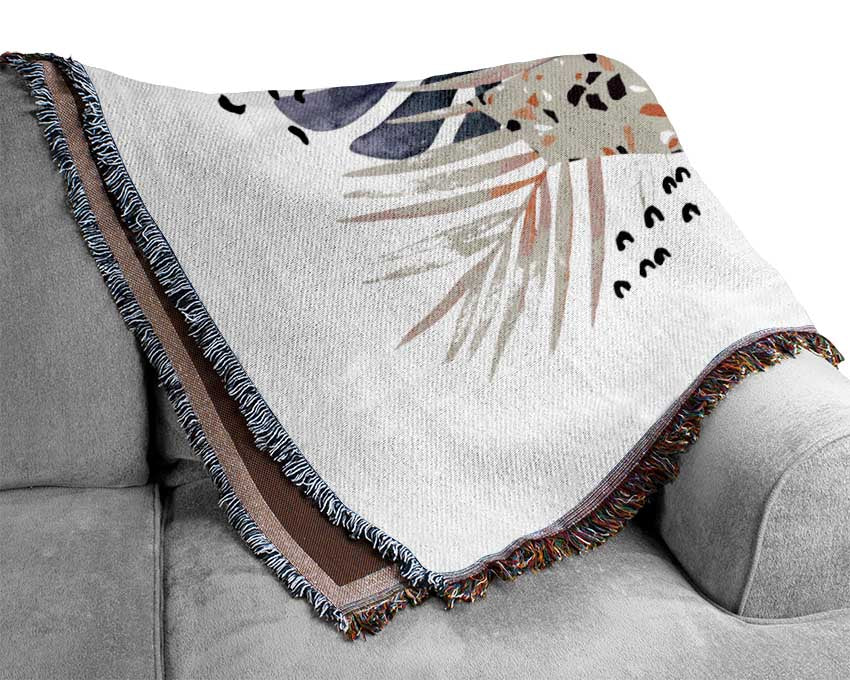 Mid Century Cheese Plant Woven Blanket