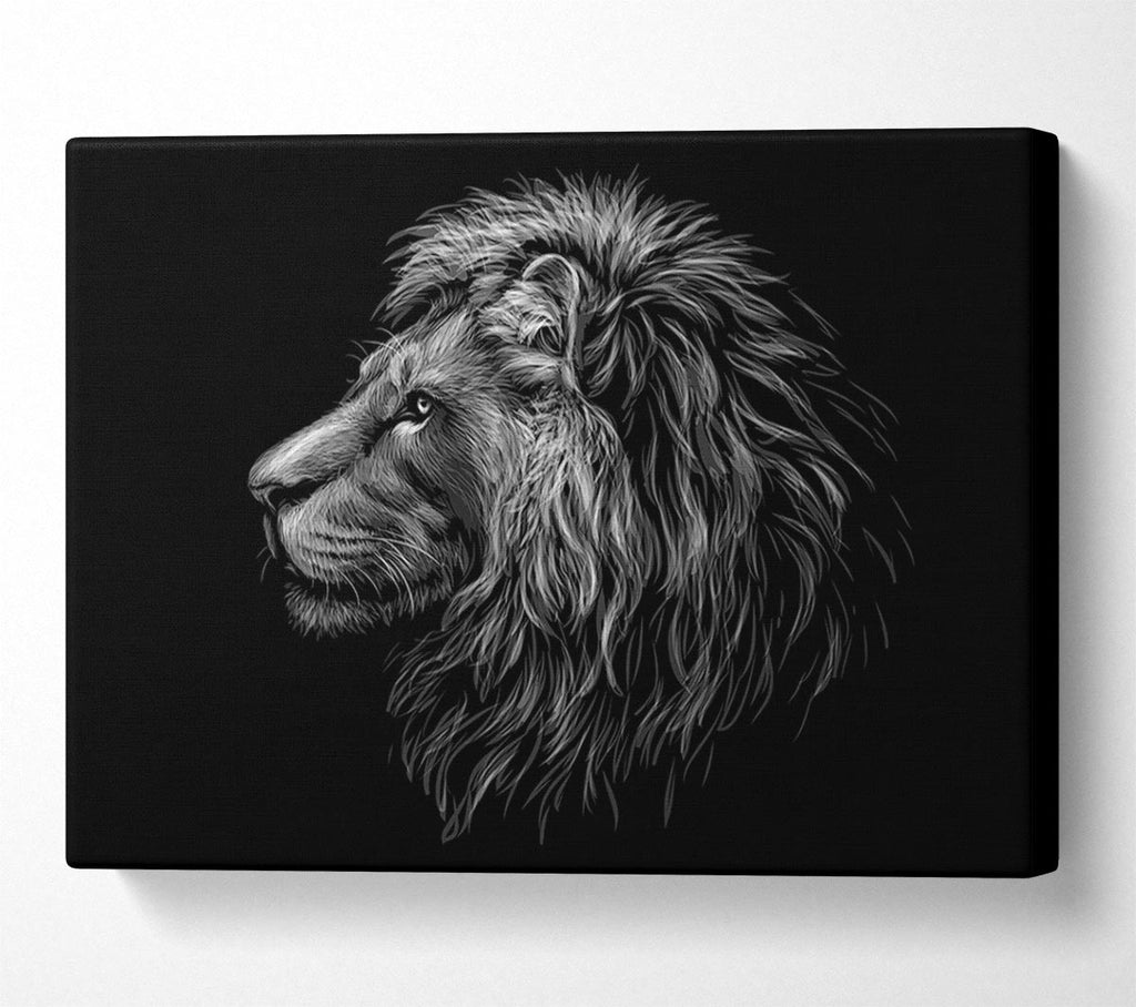 Picture of Side View Lion Canvas Print Wall Art