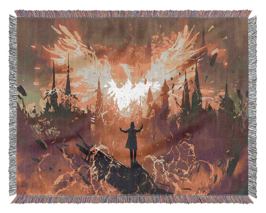 The Phoenix Rises Woven Blanket