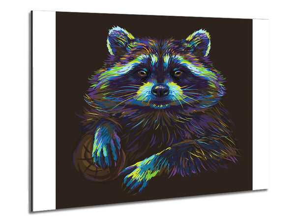 The Cheeky Racoon Metal Print