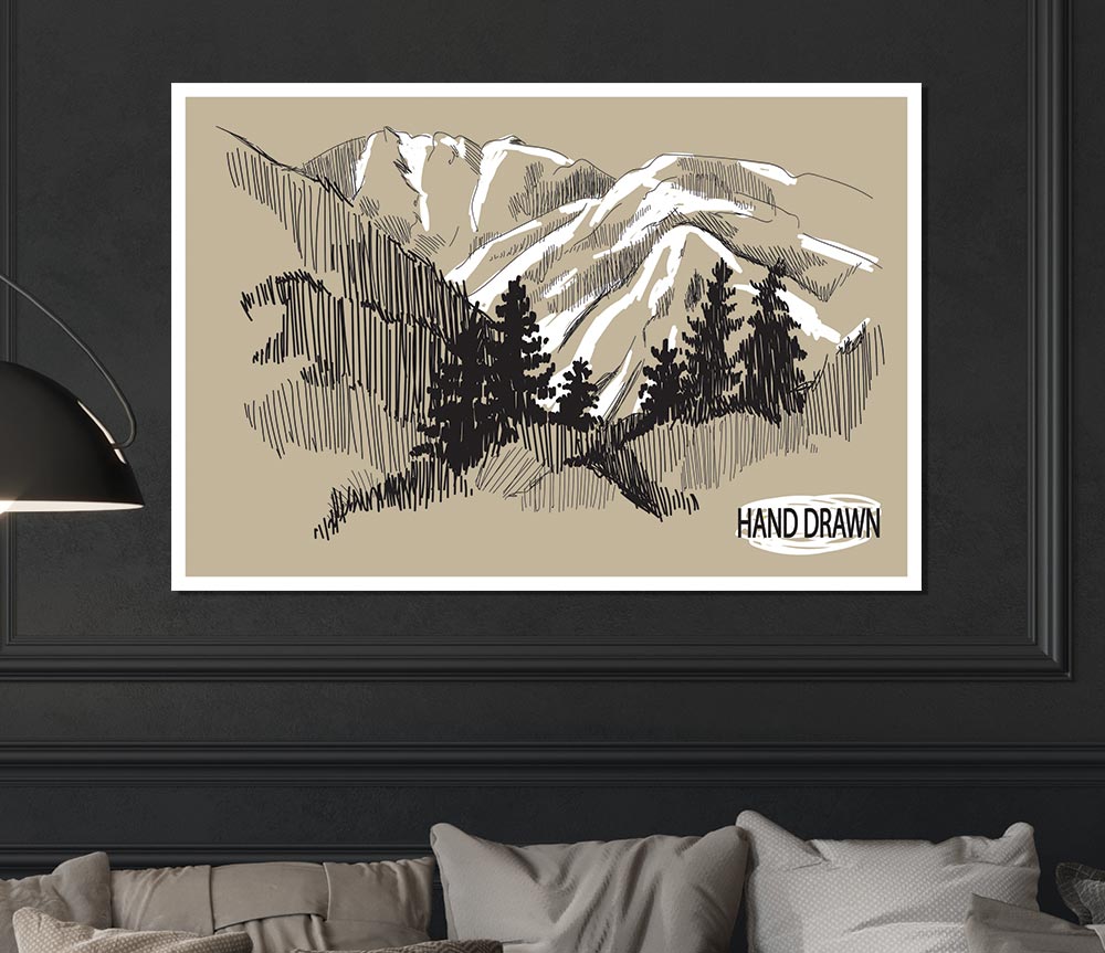 Above The Snowy Cliffs Print Poster Wall Art