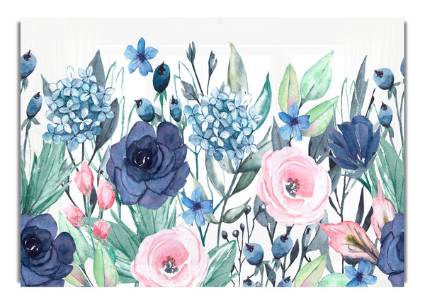 Pastellfarbene britische Blumen