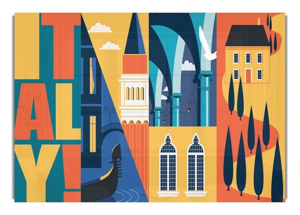 Italy Poster Illustration