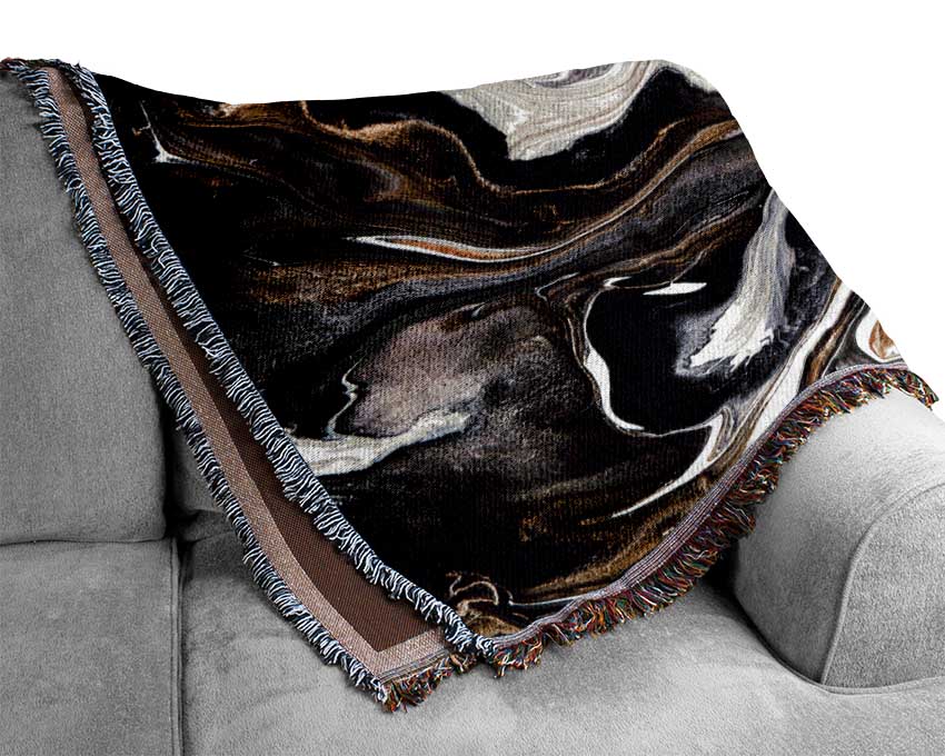 Liquid Coffee Woven Blanket