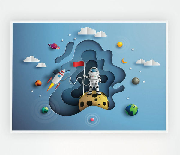 The Outer Space Adventure Print Poster Wall Art