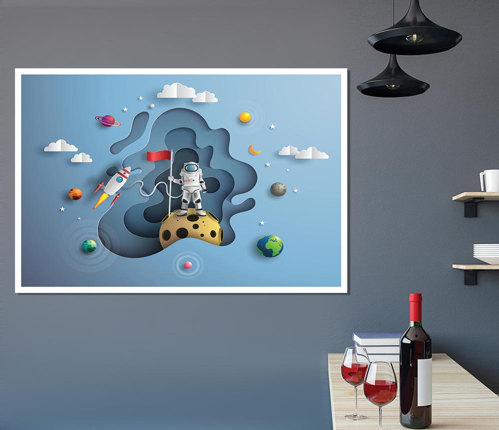 The Outer Space Adventure Print Poster Wall Art
