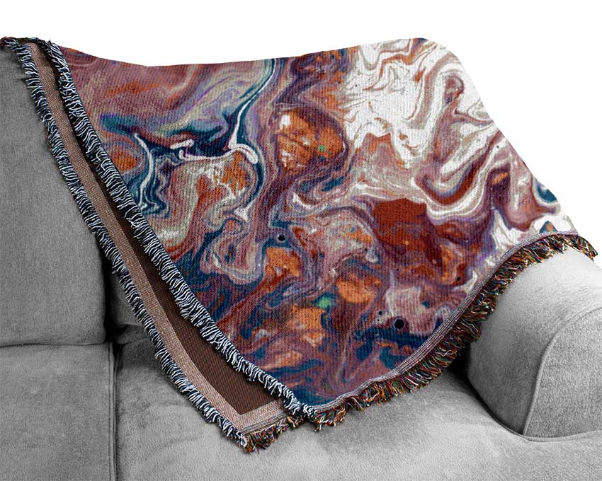 Liquid Swirl Paint Purple Woven Blanket