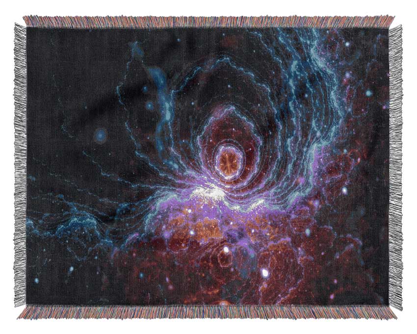 Swirl Into The Black Hole Woven Blanket