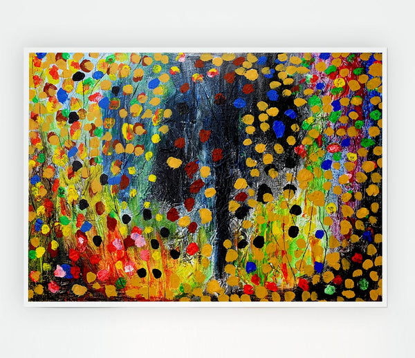Dots Of The Forest Print Poster Wall Art