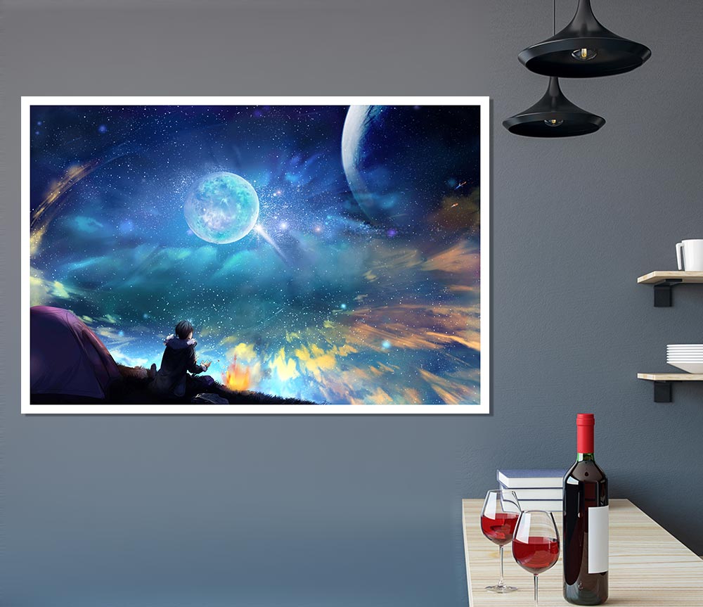 Watching The Universe Print Poster Wall Art