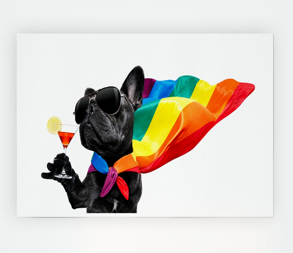 French Bulldog Pride Print Poster Wall Art