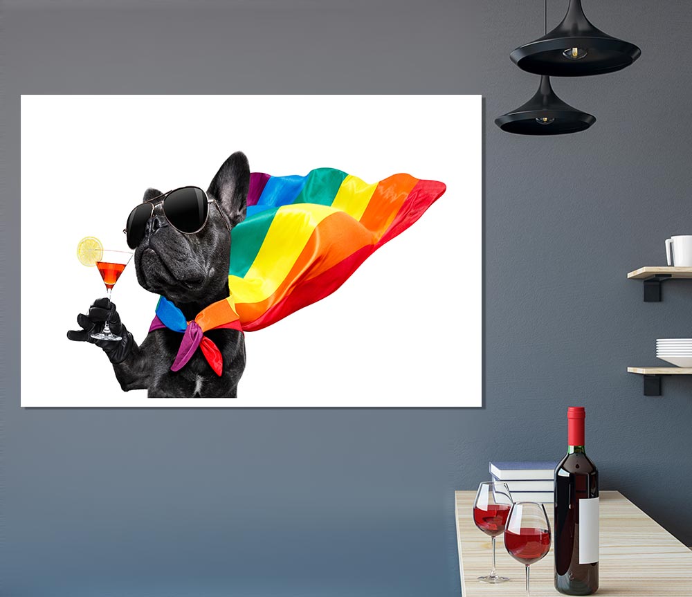 French Bulldog Pride Print Poster Wall Art