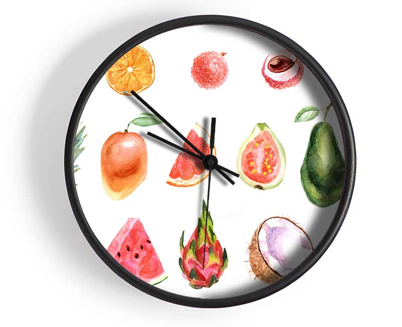 The Fruits Of Summer Clock - Wallart-Direct UK