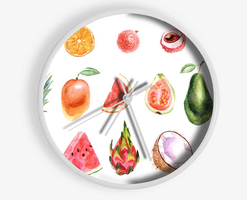 The Fruits Of Summer Clock - Wallart-Direct UK