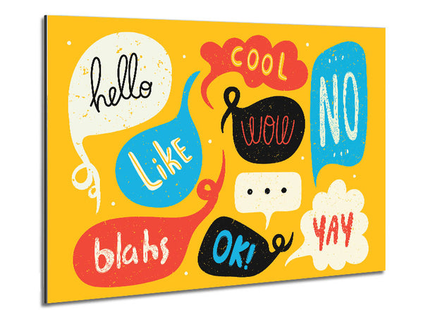 Speech Bubbles Metal Print