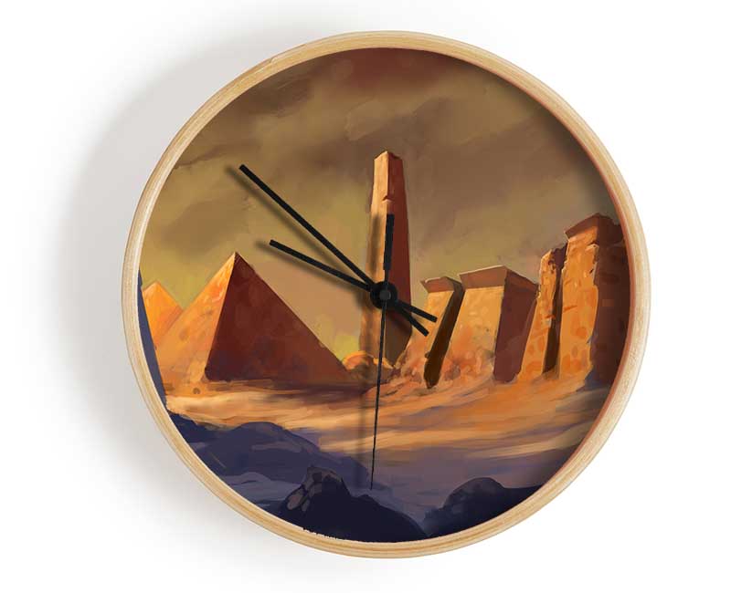 The Pyramids At Dusk Clock - Wallart-Direct UK