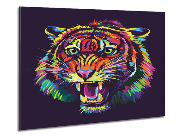 The Angry Lion Virance Metal Print