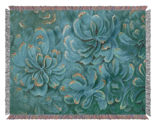 Green Leaves Above Woven Blanket