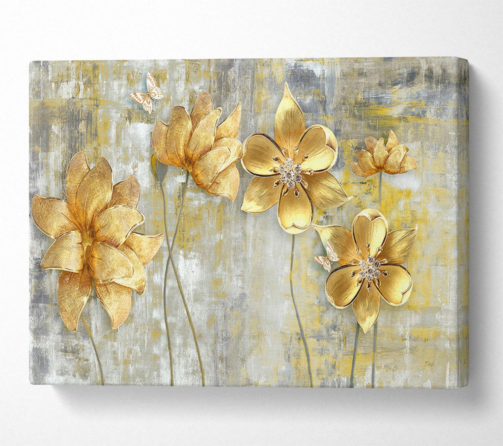 Picture of Yellow Flowers Beauty Canvas Print Wall Art