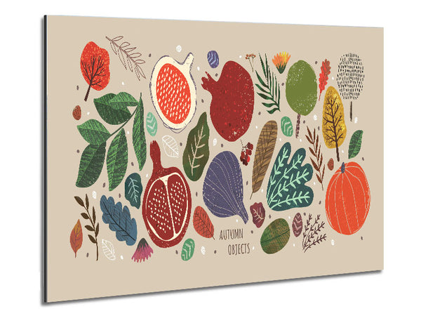 The Autumn Vegetables Metal Print