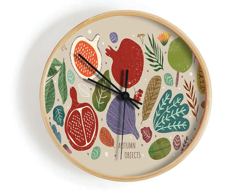 The Autumn Vegetables Clock - Wallart-Direct UK