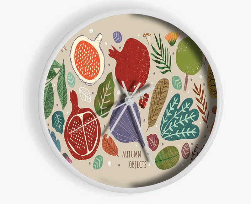 The Autumn Vegetables Clock - Wallart-Direct UK