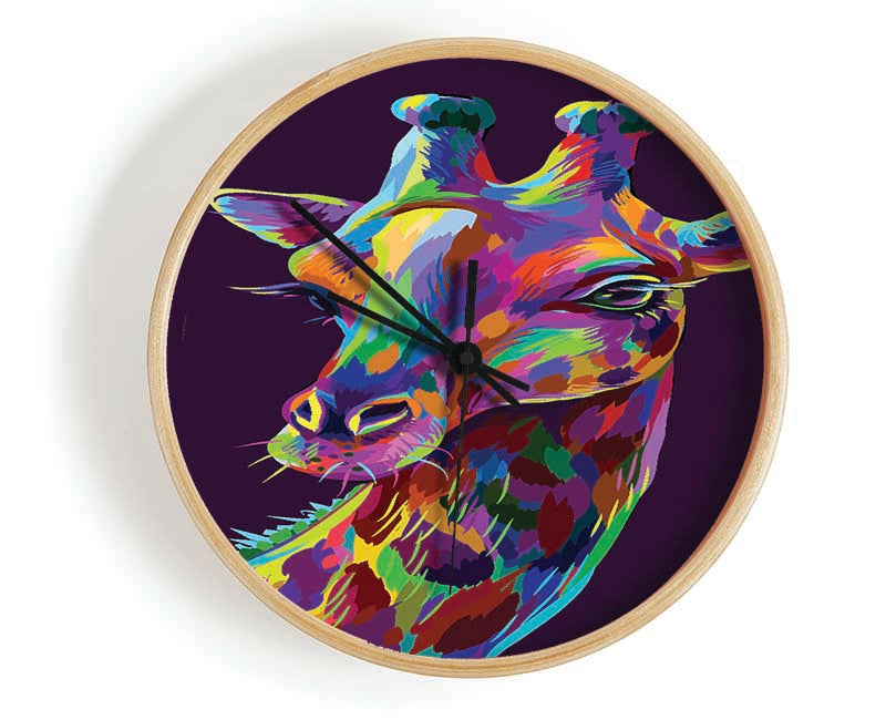 Beautiful Giraffe Clock - Wallart-Direct UK