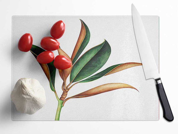 The Plant Drawing Glass Chopping Board