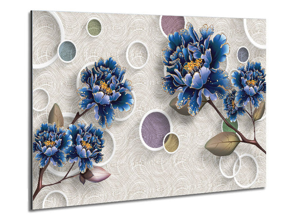 Blaue atemberaubende Blumenkreise