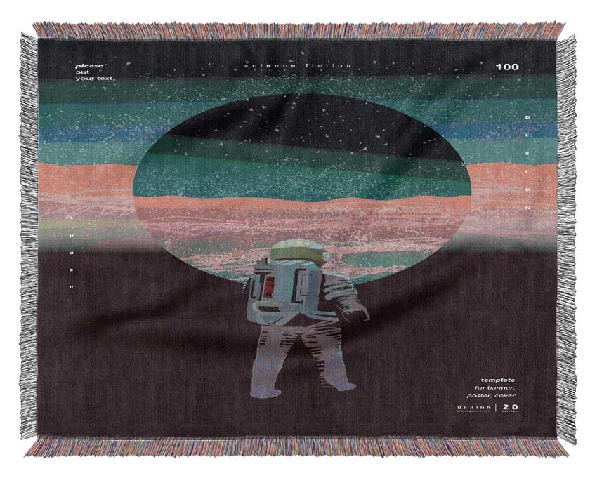 The Circle Astronaut Woven Blanket