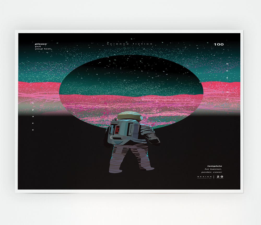 The Circle Astronaut Print Poster Wall Art
