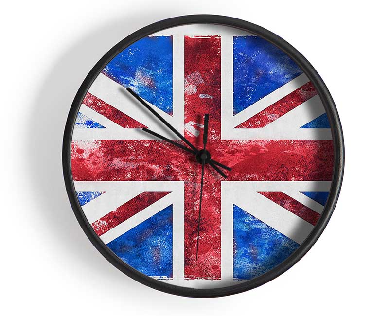 Union Jack Washed Out Clock - Wallart-Direct UK