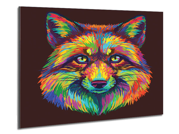 The Colourful Fox Metal Print