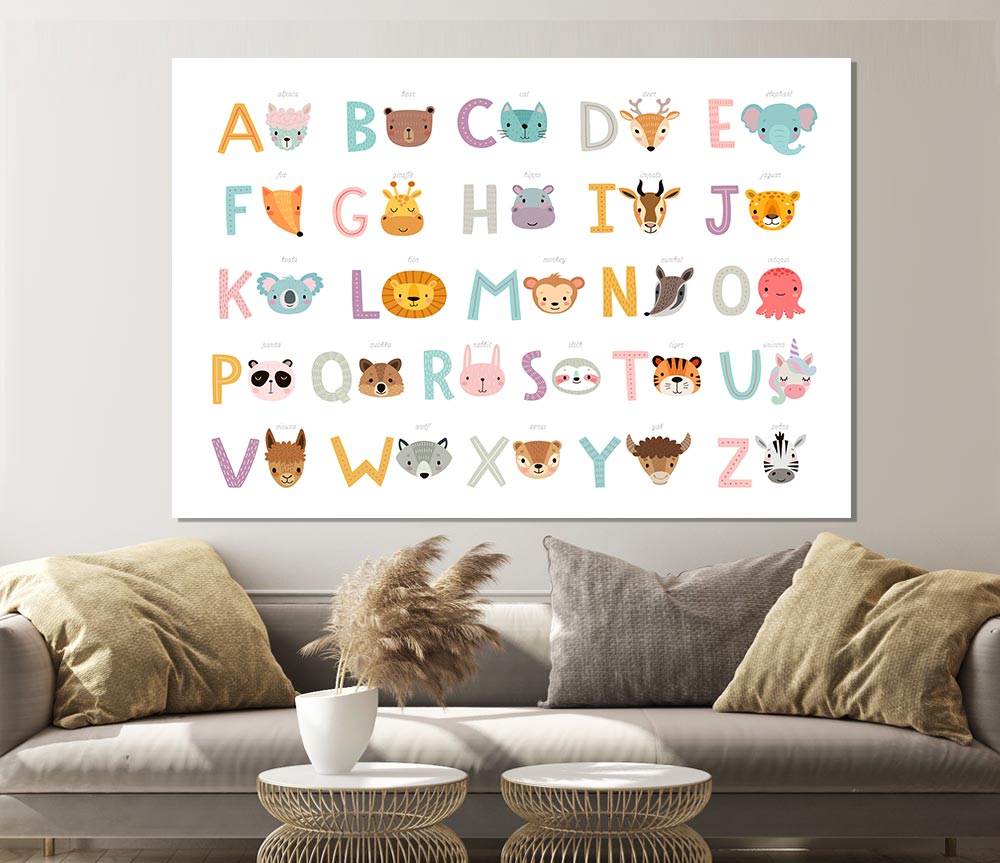 The Animal Alphabet Print Poster Wall Art